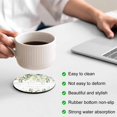 thumbnail image 3 of Green Coasters Set of 6, Absorbent Coasters for Drinks, Eucalyptus Leaves Coaster for Desk Coffee Table Protection, Home Decor House Warming Gifts 4", 3 of 8