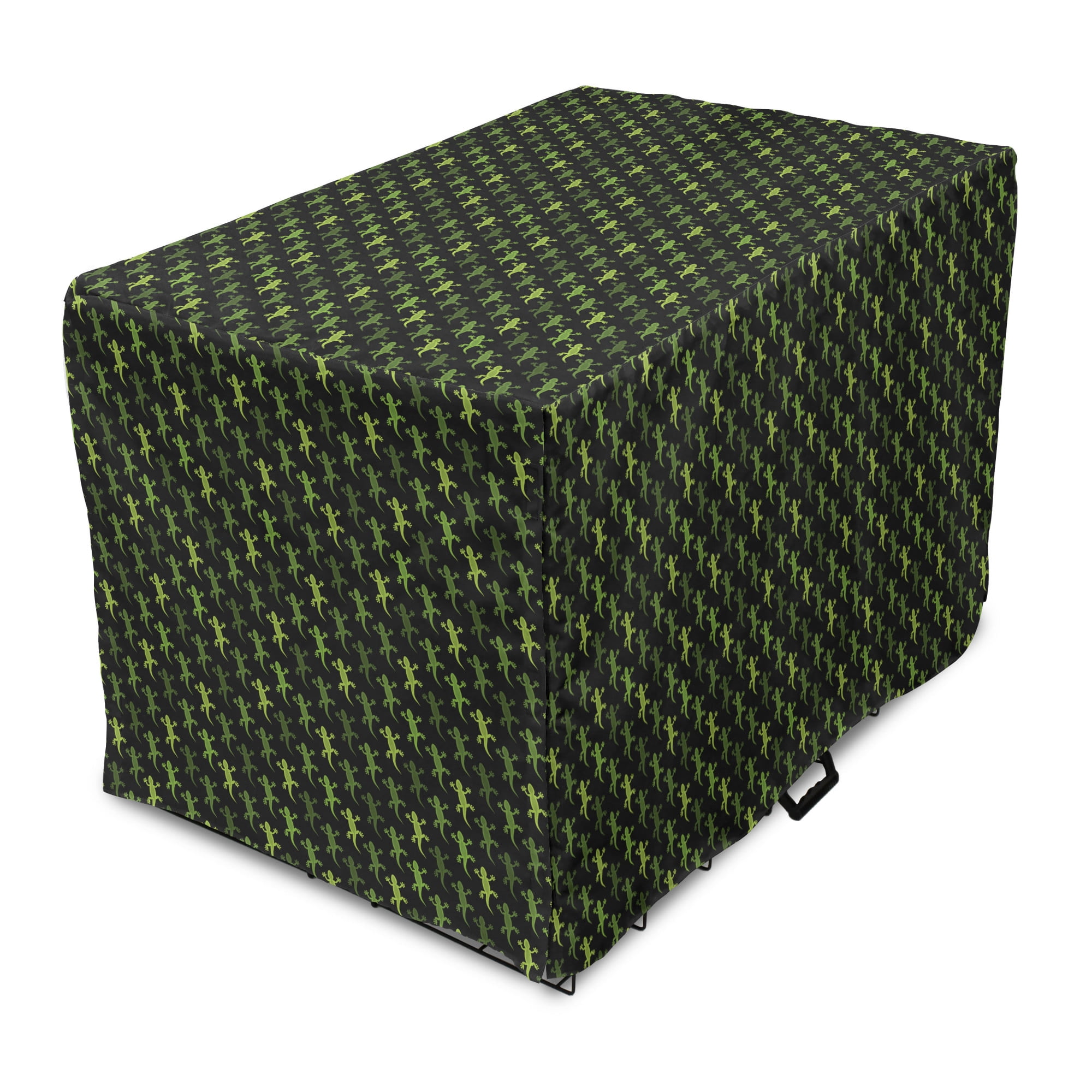 Salamander Dog Crate Cover, Repeating Continuous Print of Wildlife