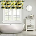 thumbnail image 5 of Summer Lemon Window Valance, Watercolor Fresh Fruit Tropical Orange and Lemon Print Blackout Short Window Treatments for Cafe Bedroom Bathroom, 54x18in, 5 of 5