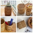 thumbnail image 4 of Qumonin Handmade Rattan Pencil Holder Woven Desk Organizer, 4 of 5