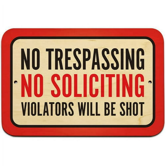 Señal de Prohibido el paso, Prohibido solicitar, Los infractores serán fusilados