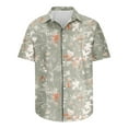 thumbnail image 5 of AHTJRT Stylish Men's Camouflage Print Button Down Short Sleeve Shirt Green M, 5 of 5
