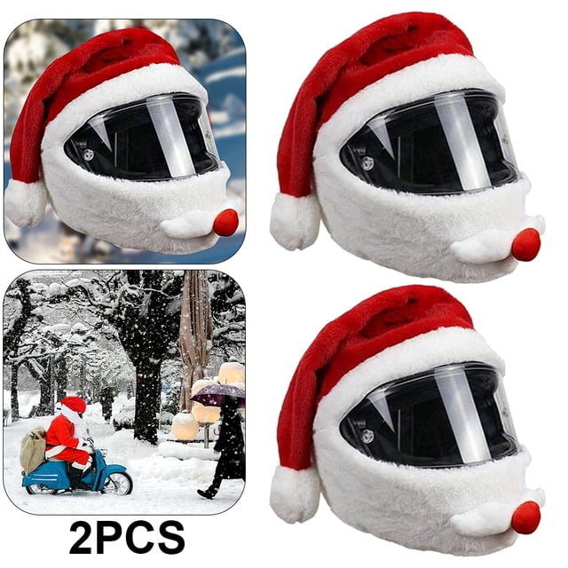 Funda Elástica para Navidad Cascos Personalizados Felpa Fiesta Al Aire Libre 2 Uds.