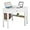 White, variant on Nightcore Corner Desk for Small Space, Wood Corner Computer Desk, Compact Writing Table w/Drawer & Storage Shelves, Space Saving Study Workstation, Laptop PC Corner Table for Home Office