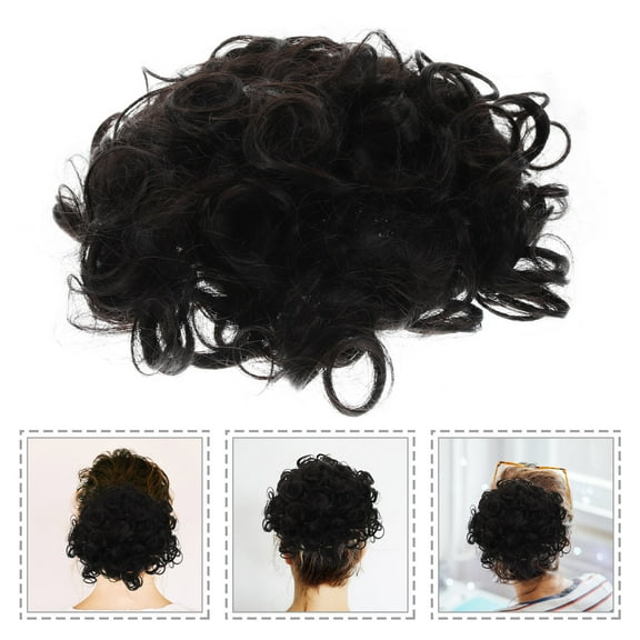 SWETRACE Ponytail Chignon Black 1Pcs 10.2x7.9in Women Bun Hair Pieces