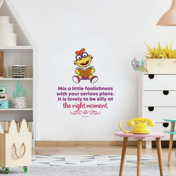 Be Silly Kika Muppets Life Quote Cartoon Quotes Decors Wall Sticker Art Design Decal for Girls Boys Kids Room Bedroom Nursery Kindergarten Home Decor Stickers Wall Art Vinyl Decoration (40x40 inch)