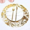 thumbnail image 4 of 20pcs Gold Round Foil Table Mat Table Place Mats Tea Dining Tableware Mats Pads Wedding Birthday Home Party Table Decoration Gold (20pcs), 4 of 6