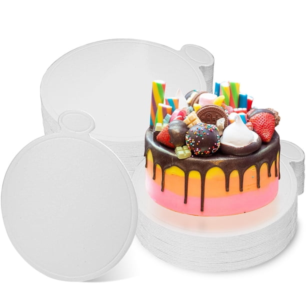 Tablas para tartas zsccxq, pequeñas, redondas, 10 cm, 50 unidades, desechables, blancas