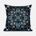 thumbnail image 5 of Paisley Leaf Geo Duo Indoor/Outdoor Pillow with Removable Cover in Black Gray Midnight Blue16x16, 5 of 7