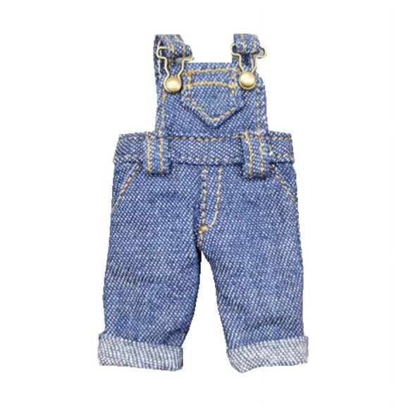 MRLESS Stylish Denim Suspender Pants for Dolls, Cute Dress Up Outfit, Realistic Doll Clothes and Dollhouse Accessories