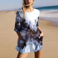 thumbnail image 2 of YDLCAFD Women Gradient Print Short Sleeve Jumpsuit Short Loose Backless Jumpsuits Rompers S, 2 of 7