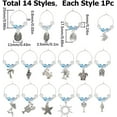 thumbnail image 2 of 1 Box 14Pcs Drink Charms Bulk Wine Marker Charms Wine Glass Identifier Sea Summer Ocean Hawaii Glass Ball Charms Wine Identifiers, 2 of 9