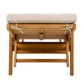 thumbnail image 6 of Safavieh Caledonia Brazilian Teak Wood Chaise Lounge in Natural / White, 6 of 15