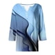 thumbnail image 4 of Fiudx Camisas para Mujer Blusa de Manga 3/4 Corta Estampada a La Moda para Mujer, Blusa Informal con Cuello Redondo, 4 of 5