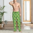 thumbnail image 4 of Salouo Cartoon Frog And Lotus Leaf Print Pajama Pants for Men, Lounge Pants Elastic Waistband Casual Men's sleepwear Loungewear Sleep Pajama Pant -Medium, 4 of 7