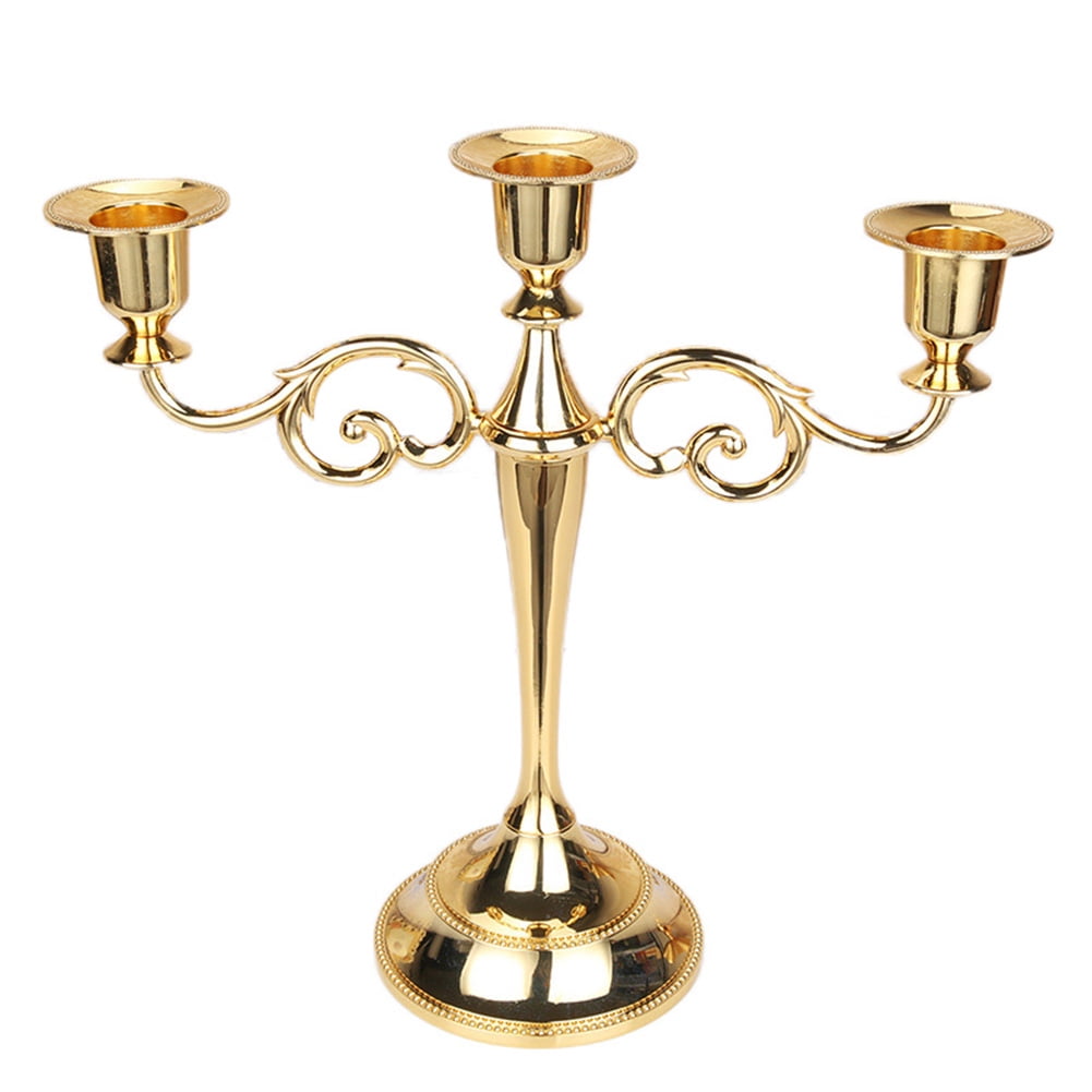 Taper Candle Holders Stand for Details about   Metal Candlesticks Gold Candle Holders 
