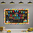 thumbnail image 3 of Colorful Educational Banner Thank You Teacher Polyester Material Classroom Decor for Teacher Appreciation School Event Indoor Decoration, 3 of 7