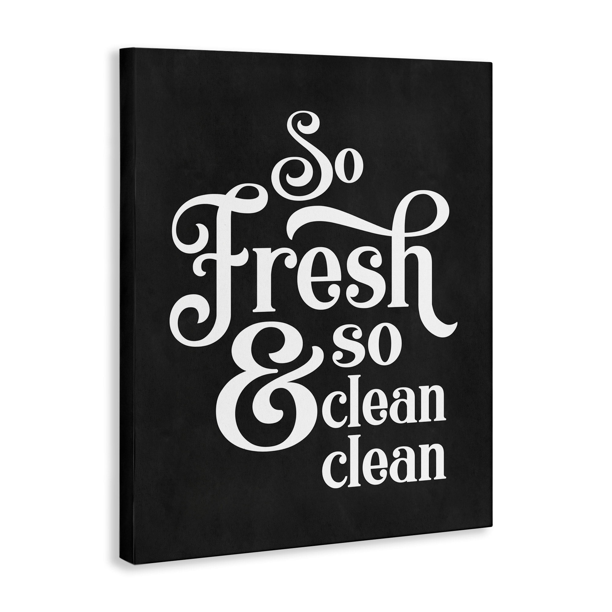 Stupell Industries So Fresh So Clean Laundry Phrase Vintage Typography Country Painting Gallery-Wrapped Canvas Print Wall Art, 24 x 30, Design by Lettered and Lined