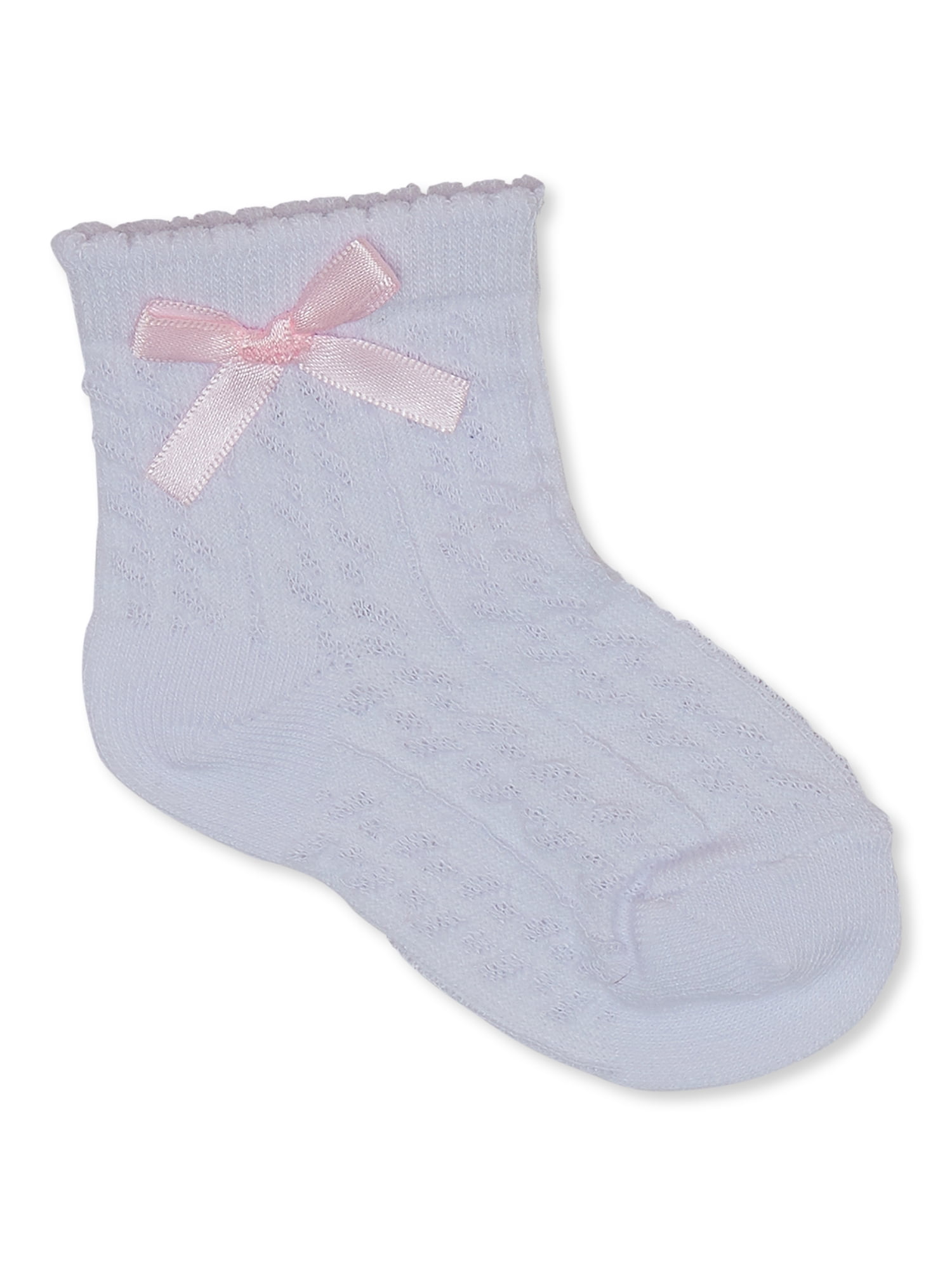 Wonder Nation Infant and Toddler Girls Dress Socks, 3 Pair Pack, Sizes 0M-5T