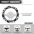 thumbnail image 5 of Uorisanigo Cow Print Steering Wheel Cover Black Car Steering Wheel Protector for Vehicle Easy to Install Car Steering Wheel Cover 15 Inches Auto Wheel Cover for SUV Sedan Gift for Wife, 5 of 8
