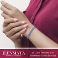 thumbnail image 5 of JeenMata 11 Carat June Alexandrite - Princess Cut Birthstone Tennis Bracelet for Women Eternity Design - White Gold Plating, Birthday, Anniversary, Valentine's Day Gift, 5 of 9