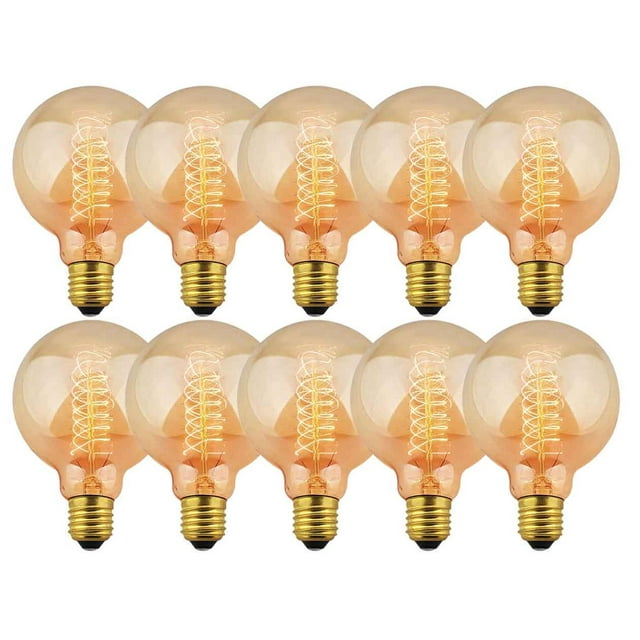 Foco Vintage Globo 35W Luz Calida Incandescente 10 Piezas Sanelec 1730