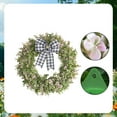 thumbnail image 4 of Hometravel Eucalyptus Leaf Wreath, Artificial Greenery Bow Door Hanging, Christmas Themed Entryway Decor for Home, Seasonal Display Arrangements, 4 of 7