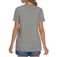 thumbnail image 4 of MOSHU Womens T-shirts Round Neck Shirts for Women Short Sleeve Loose Graphic Tees, 4 of 8