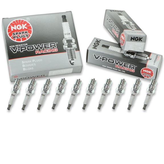 10 pc NGK 2817 V-Power Racing Spark Plugs for 135 440T AF2C AR135 BL4 BL5 V4C Ignition Wire Secondary