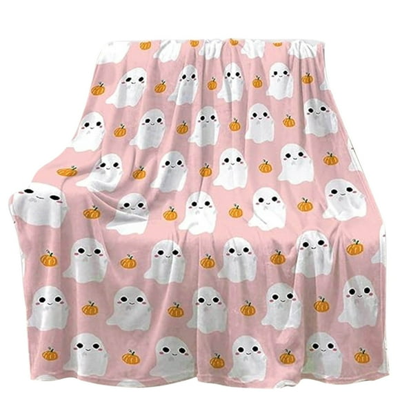 Manta con estampado de calabaza de Halloween Xihbxyly moderna manta cálida de franela