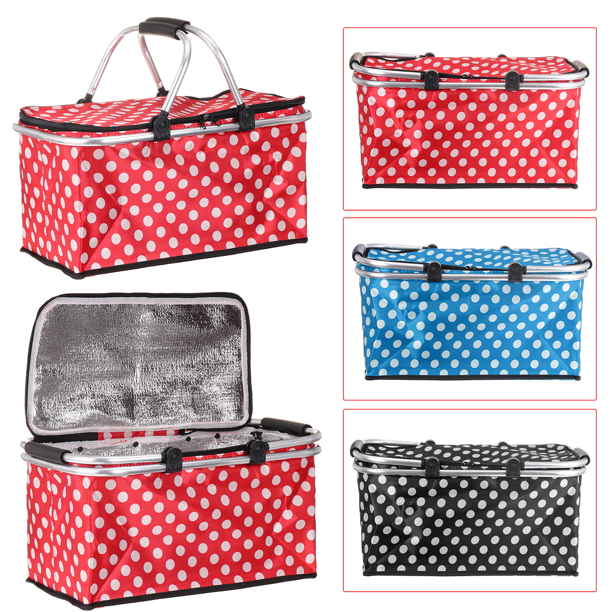 US Picnic Basket Thermal Insulated Lunch Storage Bag Cooler Outdoor Camping Tote 