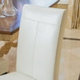thumbnail image 4 of Chaise de Salle à Manger Pierce en Simili Cuir Ivoire (Lot de 2), 4 of 4
