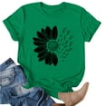 thumbnail image 4 of Sweet Home Farm Short Sleeve Shirts for Women Sunflower Summer T Shirt Plus Size Loose Blouse Tops Girl Graphic Casual Tees Womens Graphic T Shirts Green, 4 of 5