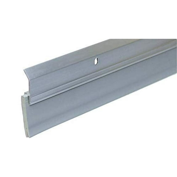 Heavy Duty Weight Aluminum with Long Vinyl Door Sweep (3 FT, Grey)
