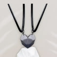 thumbnail image 6 of Pompotops Matching Magnetic Heart Necklace for Couples Two Souls One Heart Pendant Necklace Wishing Stone Birthday Anniversary Jewelry Gift for Friend, 6 of 9