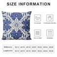 thumbnail image 5 of PRATYUS Navy Blue Ethnic Boho Pillow Covers 20 X 20 Inch Bohemian Carpet Style Vintage Navy Flower Print Decorative Throw Pillows Outdoor Square Cushion Case Farmhouse Decor for Home Sofa Bed, 5 of 5
