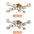thumbnail image 5 of Claxy 8-Light Gold Semi Flush Mount Light with Clear Grystal Glass Shade, 5 of 6