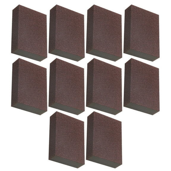 FELTECHELECTR Cleaning Dish Sponge 10pcs Brown Emery For Pot Cleaning 10X7X2 5Cm