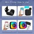 thumbnail image 5 of Mini impresora de pegatinas con 6 rollos de papel adhesivo, siete modos de iluminación de color para álbumes de recortes, viajes, notas, etiquetas y recordatorios. Compatible con iOS y Android., 5 of 5