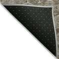 thumbnail image 3 of 8' Chocolate And Beige Round Geometric Washable Indoor Outdoor Area Rug, 3 of 5