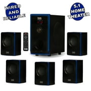 Acoustic Audio AA5102 Bluetooth Powered 5.1 Speaker System Home Theater Surround Sound