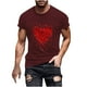 thumbnail image 1 of Camisetas de Manga Larga para Hombres, Camiseta de Manga Corta de Fitness de Impresión Del Día de San Valentín, Mezcla de Algodón Casual, 1 of 8