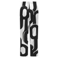 thumbnail image 6 of Black White Abstract Chain Pattern Winter Female Pants Flannel High Waist Women Pants Lady Warm Straight Leg Plush Trousers, 6 of 7