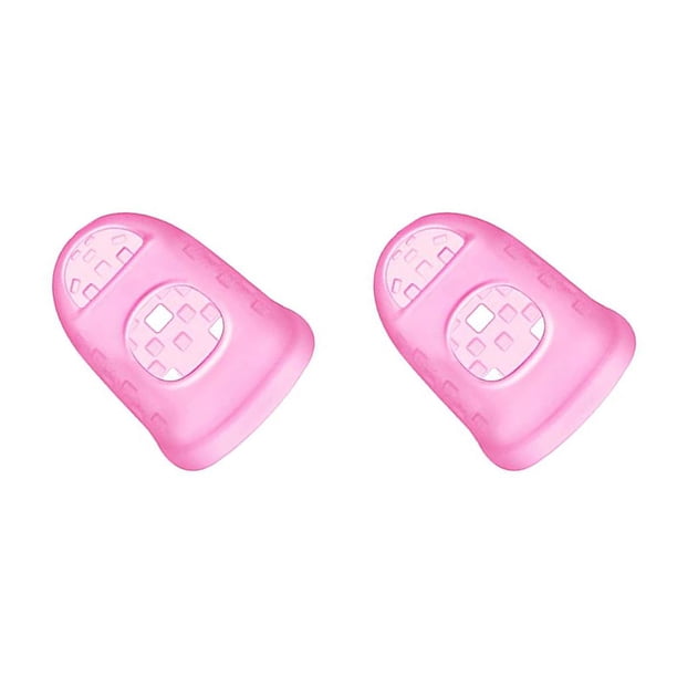 Kearding Puntas de dedos de guitarra de silicona Protectores de dedos Resistentes al desgaste Ahuecados Púas de protección Instrumentos musicales no Type2 NO2
