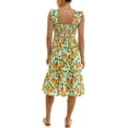 thumbnail image 2 of Nanette Lepore Women's Smocked Flutter Sleeve Midi Dress, Sizes XS-XXXL, 2 of 6