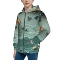 thumbnail image 2 of Kdxio Paper Fox Crow Fantasy Pattern Kids Boys Girls Zip Up Hoodie 3D Printed Hooded Sweatshirt Hoody Coat with Pocket 7-12 Y-Medium, 2 of 6
