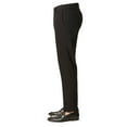 thumbnail image 5 of Slim Fit Men Suit Stretchy Spandex Peak Lapel 2 Button Flat Front Pants 9936 (US, Numeric, 46, Regular, Regular, Black), 5 of 7