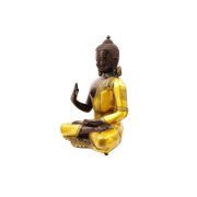 Lord Buddha Brass Statue - Blessing Buddha Idol for Garden, Puja, Home Mandirs, Gifts by Pooja Bazar 12 x 6.5 x 10 In