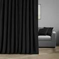thumbnail image 4 of Half Price Drapes Signature Black Extra Wide Velvet Blackout Curtains (1 Panel), 100WX 120L, 4 of 10