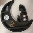 thumbnail image 3 of Wooden Moon Phase Display Shelf Wall Mounted Floating Organizer for Home and Jewelry Storage, 3 of 6